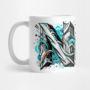 Letter N design graffity style Mug